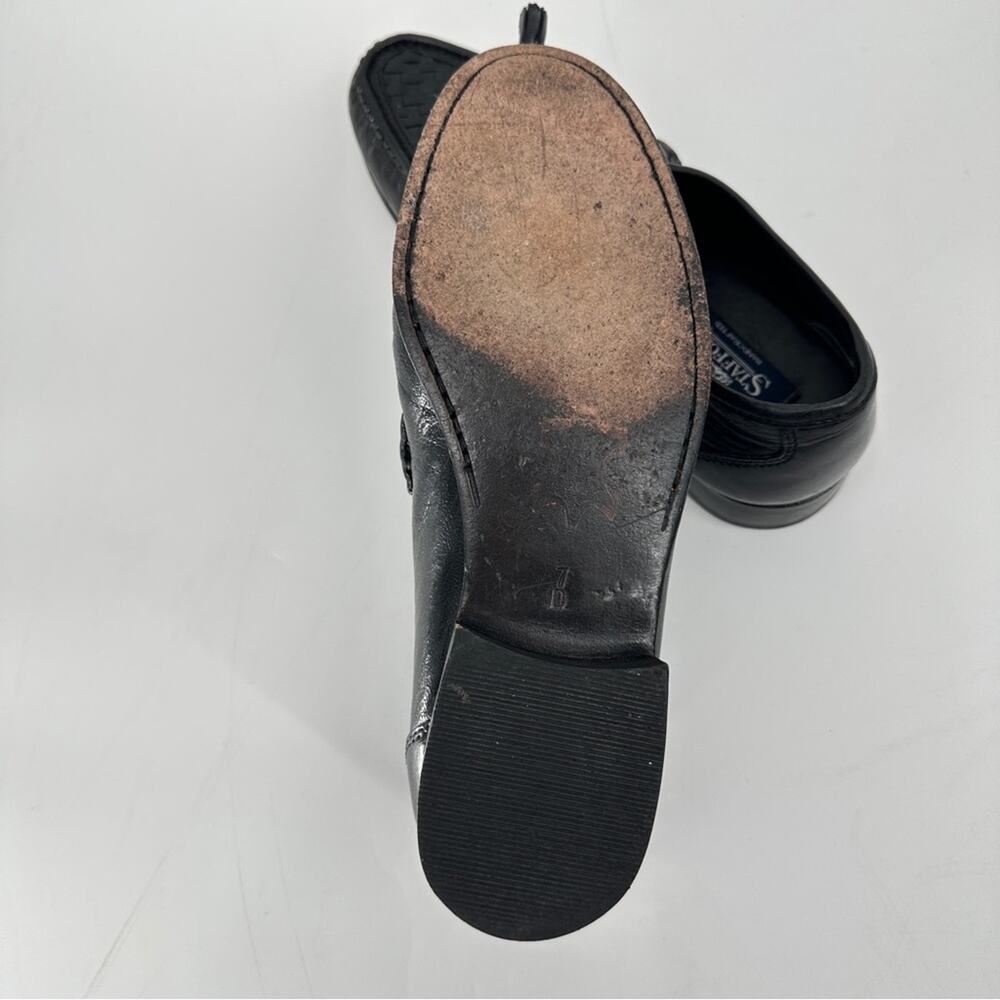$11SALE!!! Stafford Black Leather Timeless Loafers - Picture 7 of 10